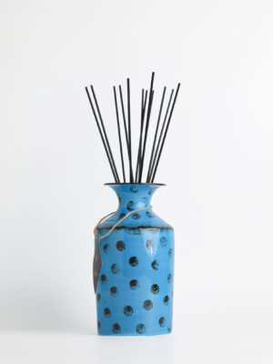 Pois Blu Neir El Yapımı Seramik Vazo – Midi Boy